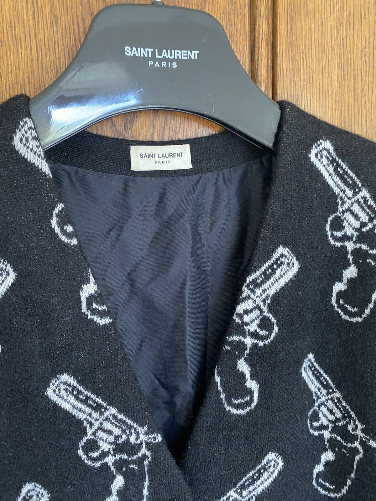 Saint Laurent Paris FW14 Saint Laurent pistols cardigan x Hedi Slimane Size US M / EU 48-50 / 2 - 16 Thumbnail