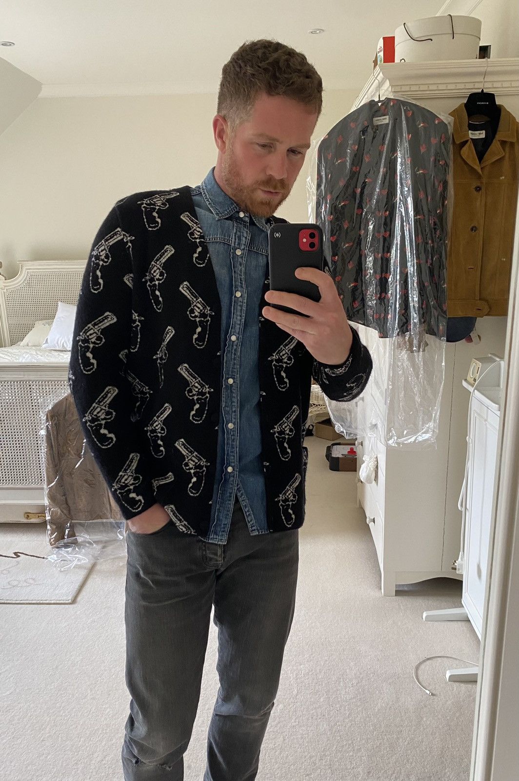 Saint Laurent Paris FW14 Saint Laurent pistols cardigan x Hedi Slimane Size US M / EU 48-50 / 2 - 4 Thumbnail