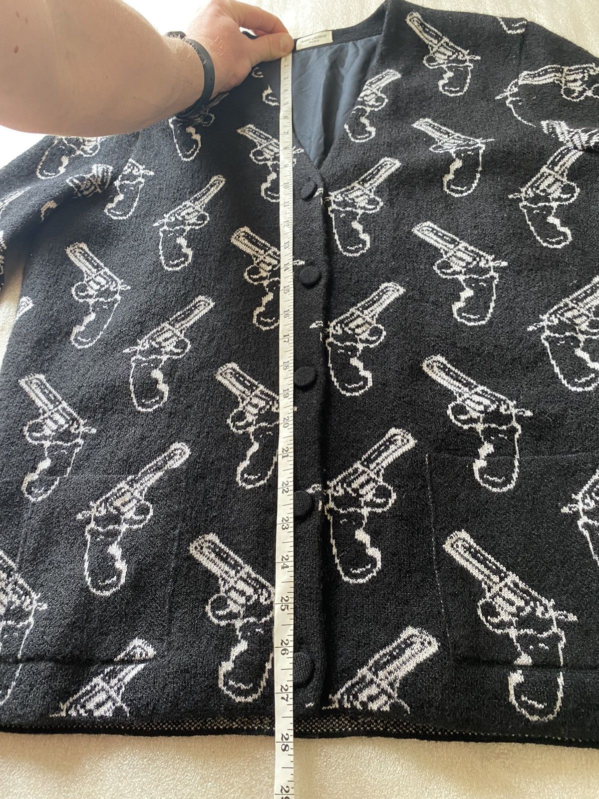 Saint Laurent Paris FW14 Saint Laurent pistols cardigan x Hedi Slimane Size US M / EU 48-50 / 2 - 14 Thumbnail