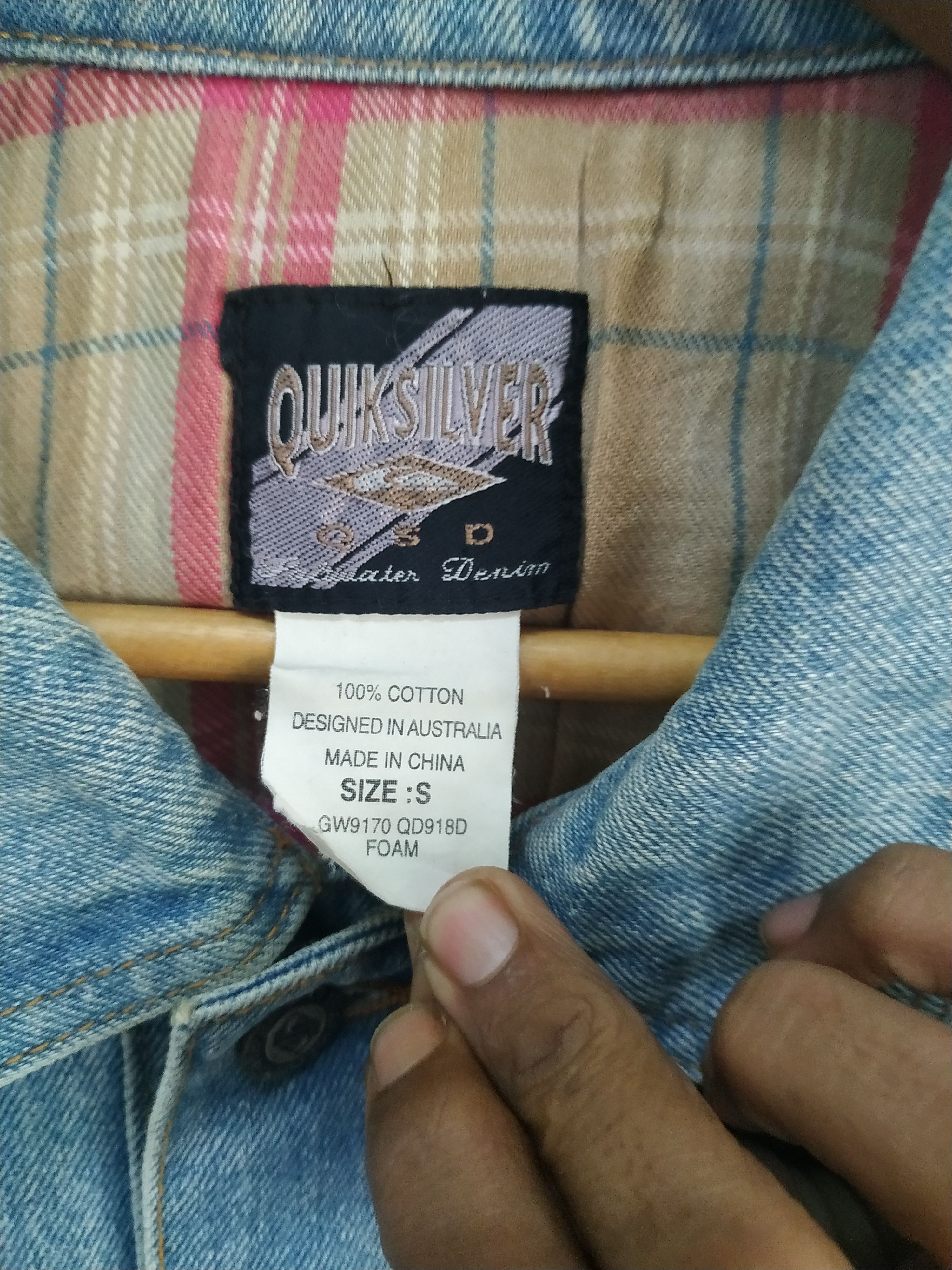 Other Vintage Quiksilver QSD Salt Water Denim Jacket Size US S / EU 44-46 / 1 - 7 Thumbnail