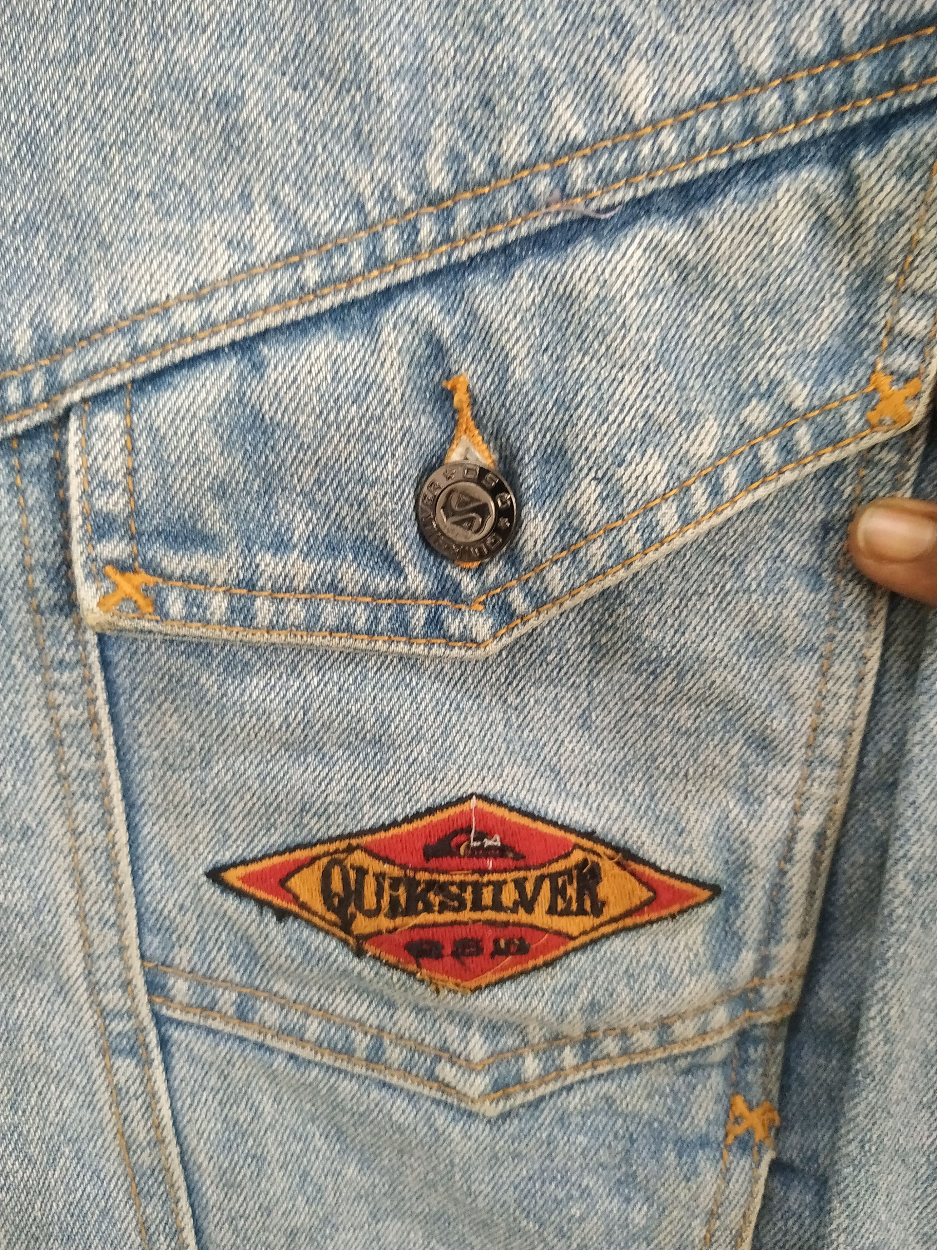 Other Vintage Quiksilver QSD Salt Water Denim Jacket Size US S / EU 44-46 / 1 - 5 Thumbnail