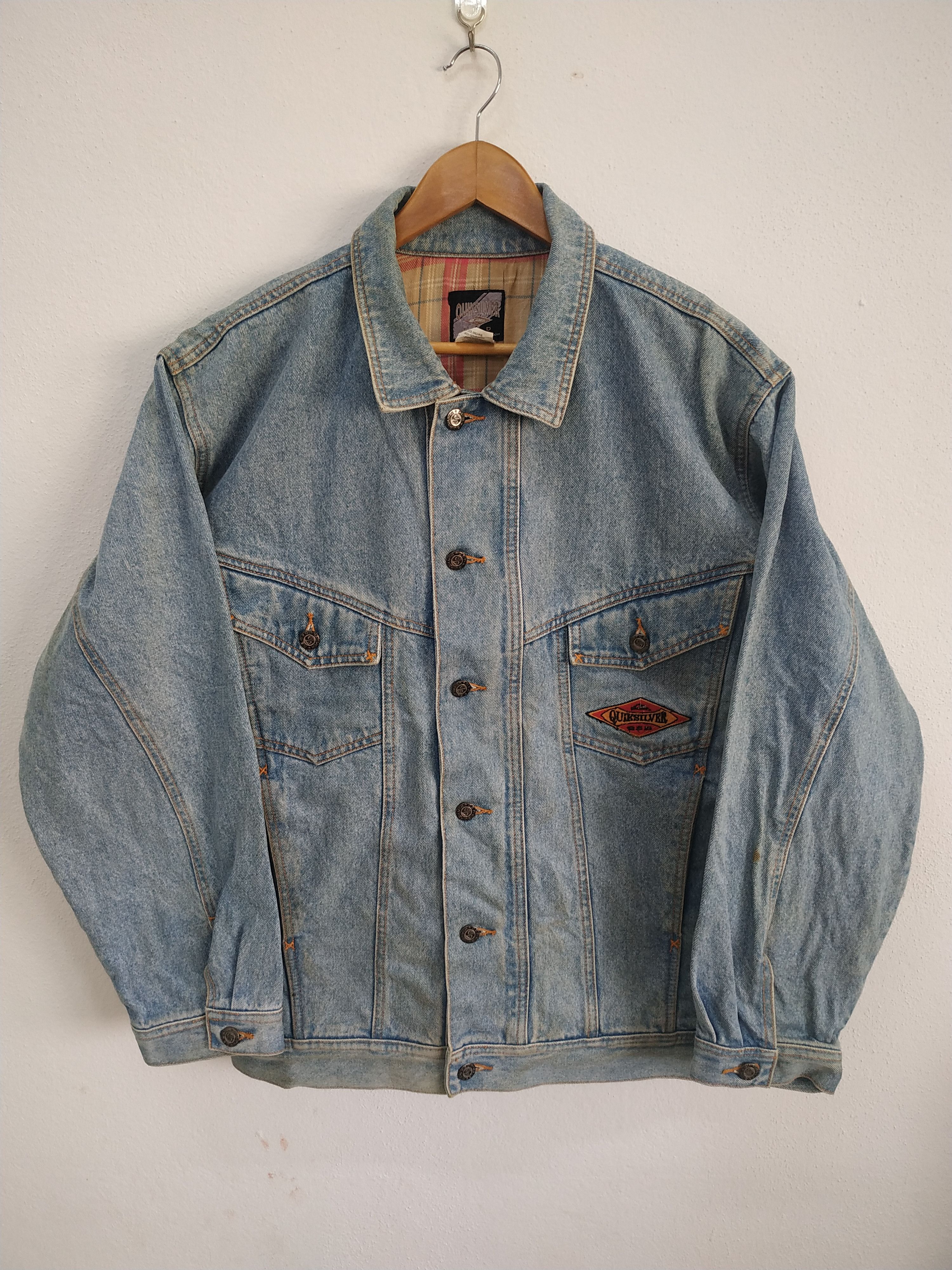 Other Vintage Quiksilver QSD Salt Water Denim Jacket Size US S / EU 44-46 / 1 - 1 Thumbnail