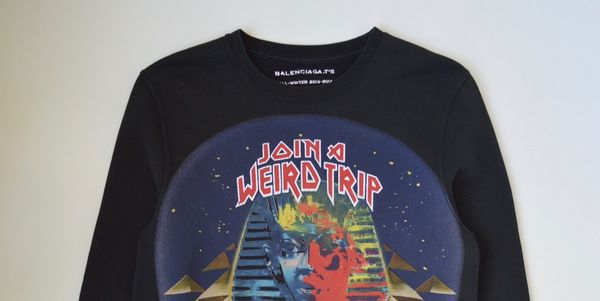 balenciaga join a weird trip sweatshirt