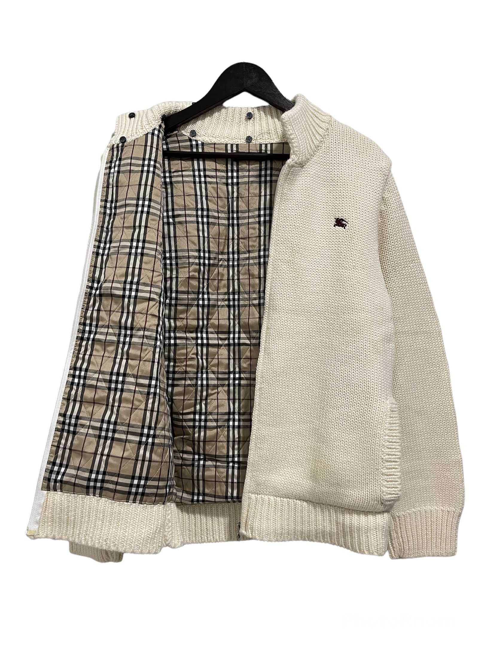 Burberry × Vintage Burberry Black Label Nova Check Knit Size US S / EU 44-46 / 1 - 1 Thumbnail