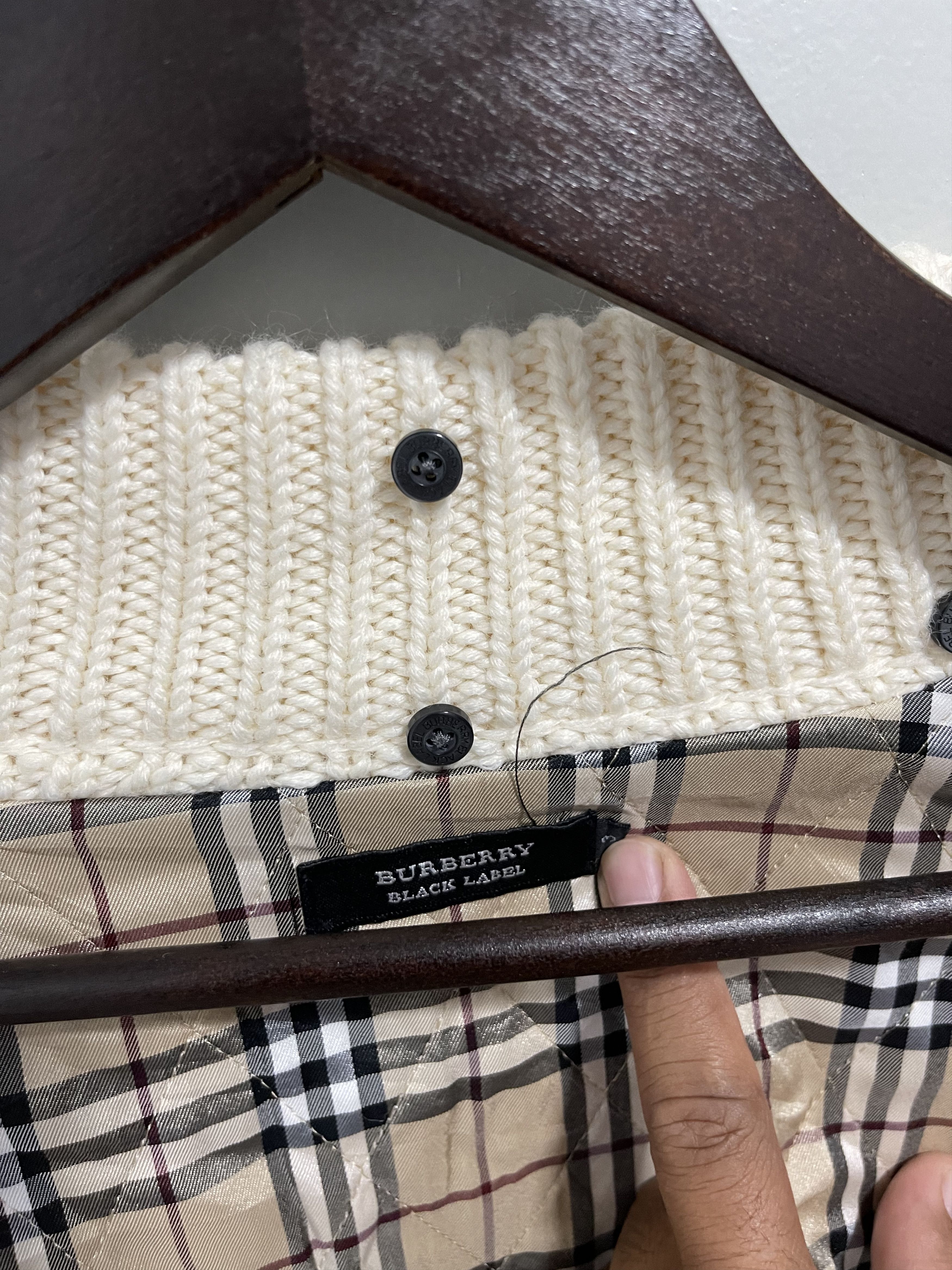 Burberry × Vintage Burberry Black Label Nova Check Knit Size US S / EU 44-46 / 1 - 11 Thumbnail