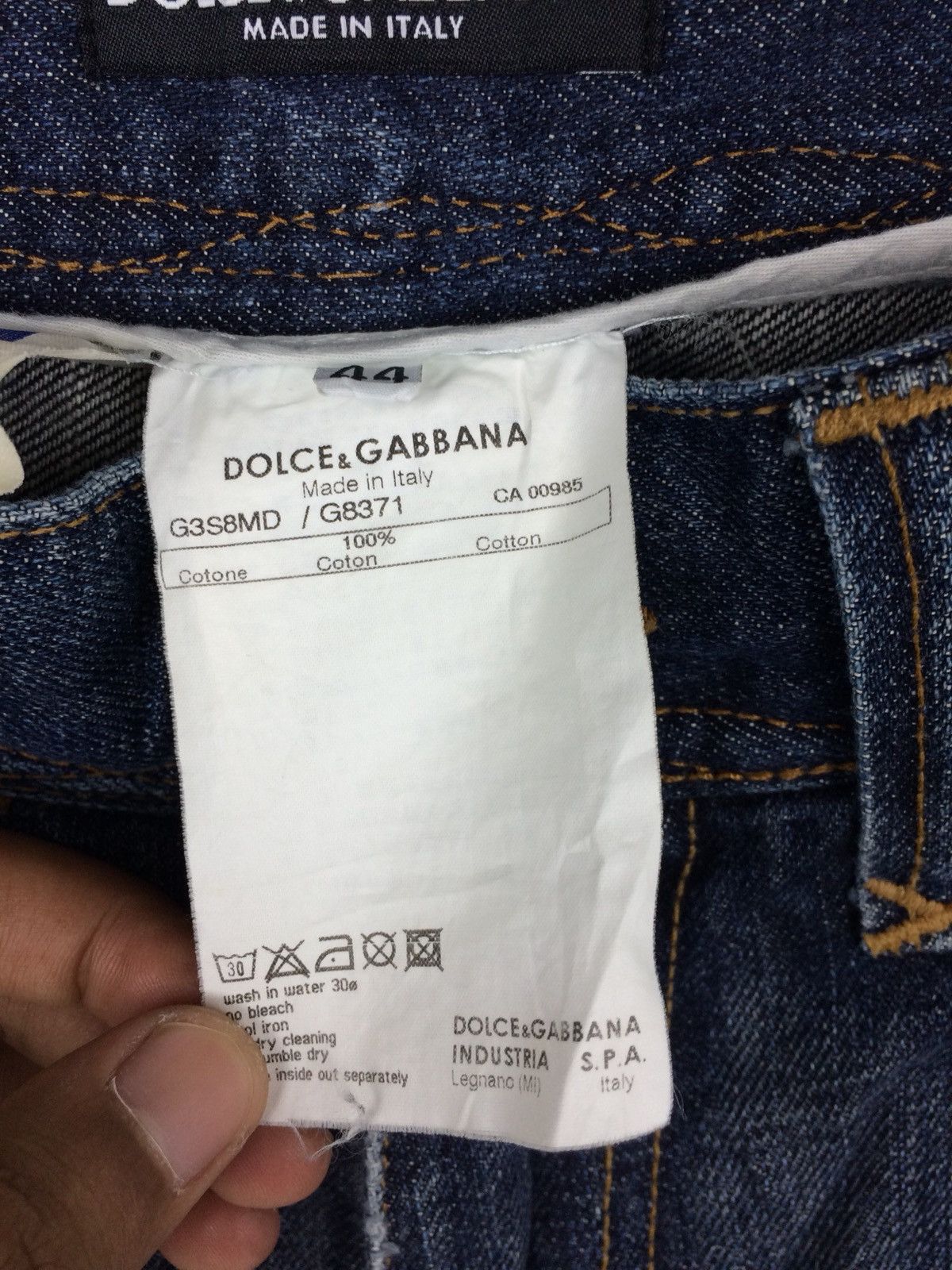 Dolce & Gabbana Distressed Denim D&G Jeans Pant Metal Gold Patch Pocket Size US 32 / EU 48 - 7 Thumbnail