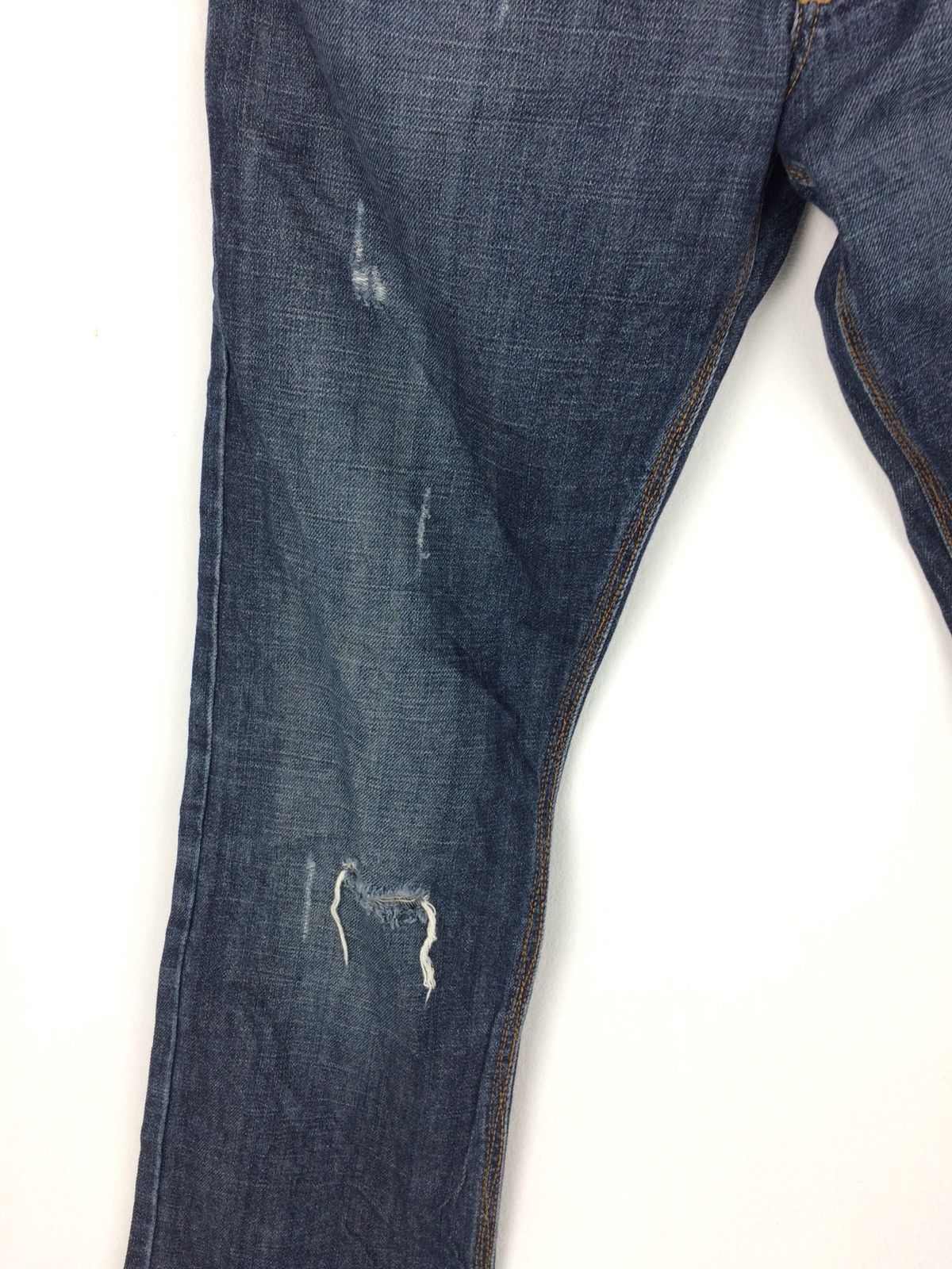 Dolce & Gabbana Distressed Denim D&G Jeans Pant Metal Gold Patch Pocket Size US 32 / EU 48 - 3 Thumbnail