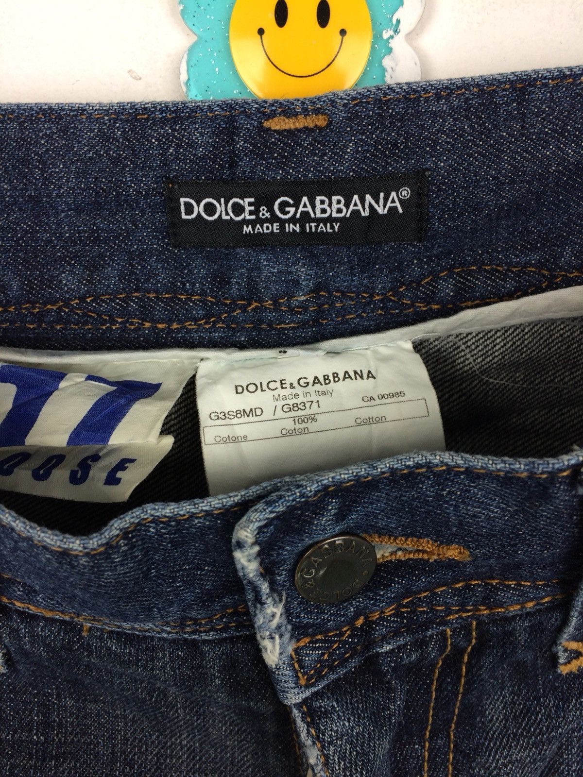 Dolce & Gabbana Distressed Denim D&G Jeans Pant Metal Gold Patch Pocket Size US 32 / EU 48 - 5 Thumbnail