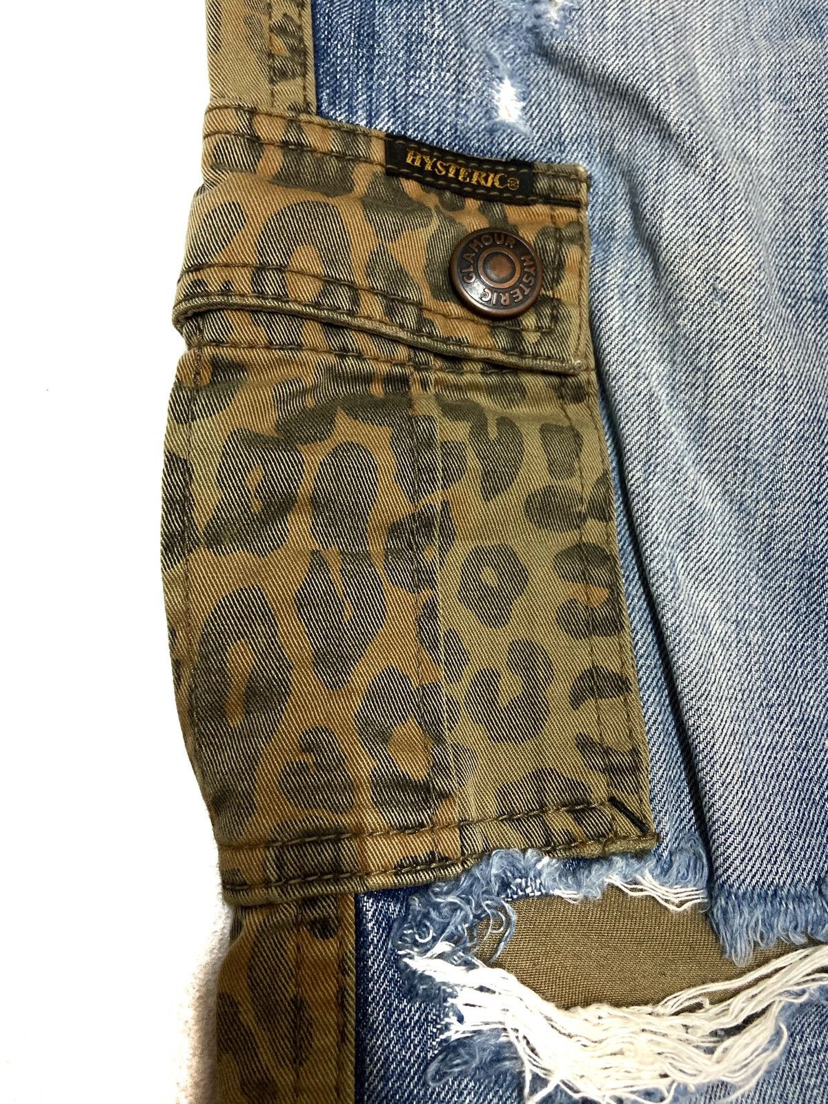 Hysteric Glamour × Japanese Brand 90's Distressed Hysteric Glamour Hybrid Cheetah Denim Pants Size US 28 / EU 44 - 7 Thumbnail