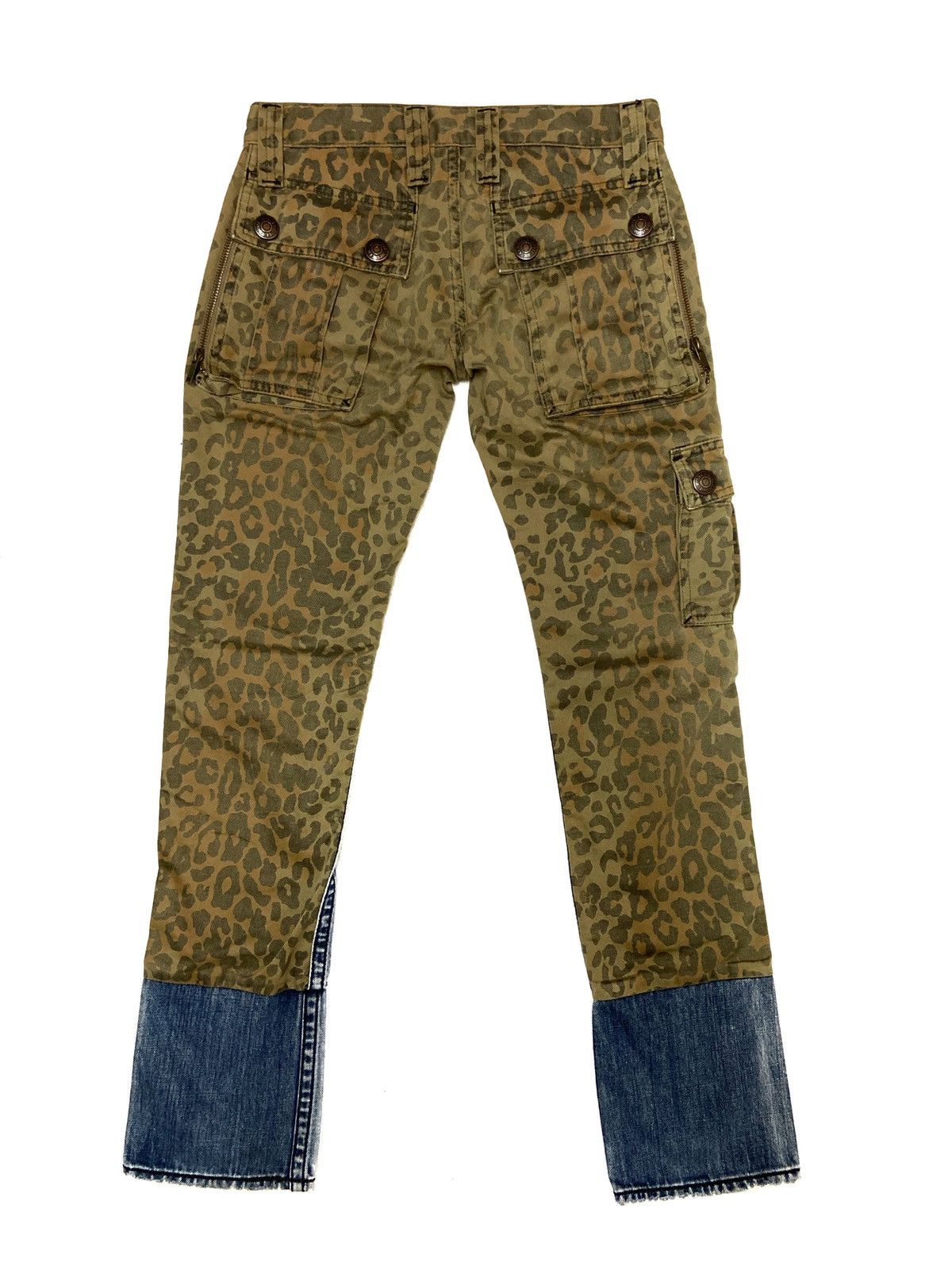 Hysteric Glamour × Japanese Brand 90's Distressed Hysteric Glamour Hybrid Cheetah Denim Pants Size US 28 / EU 44 - 2 Thumbnail