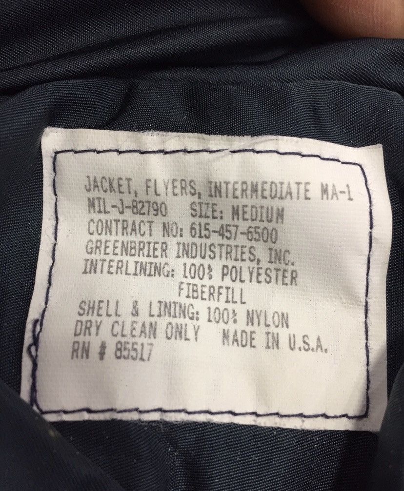 Buzz Rickson's Vintage revesible Greenbrier industries MA-1 Flight Jacket Size US M / EU 48-50 / 2 - 8 Thumbnail