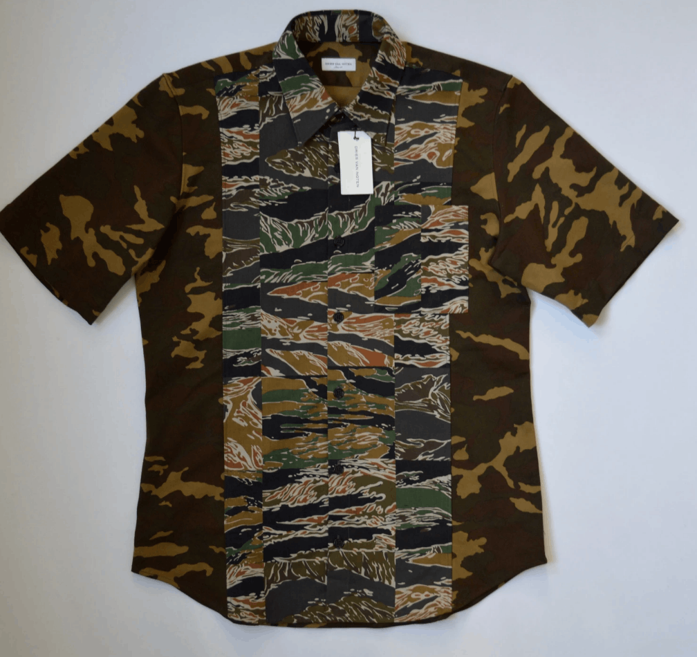 Dries Van Noten S/S 20 Patchwork Camo Shirt Size US M / EU 48-50 / 2 - 7 Thumbnail