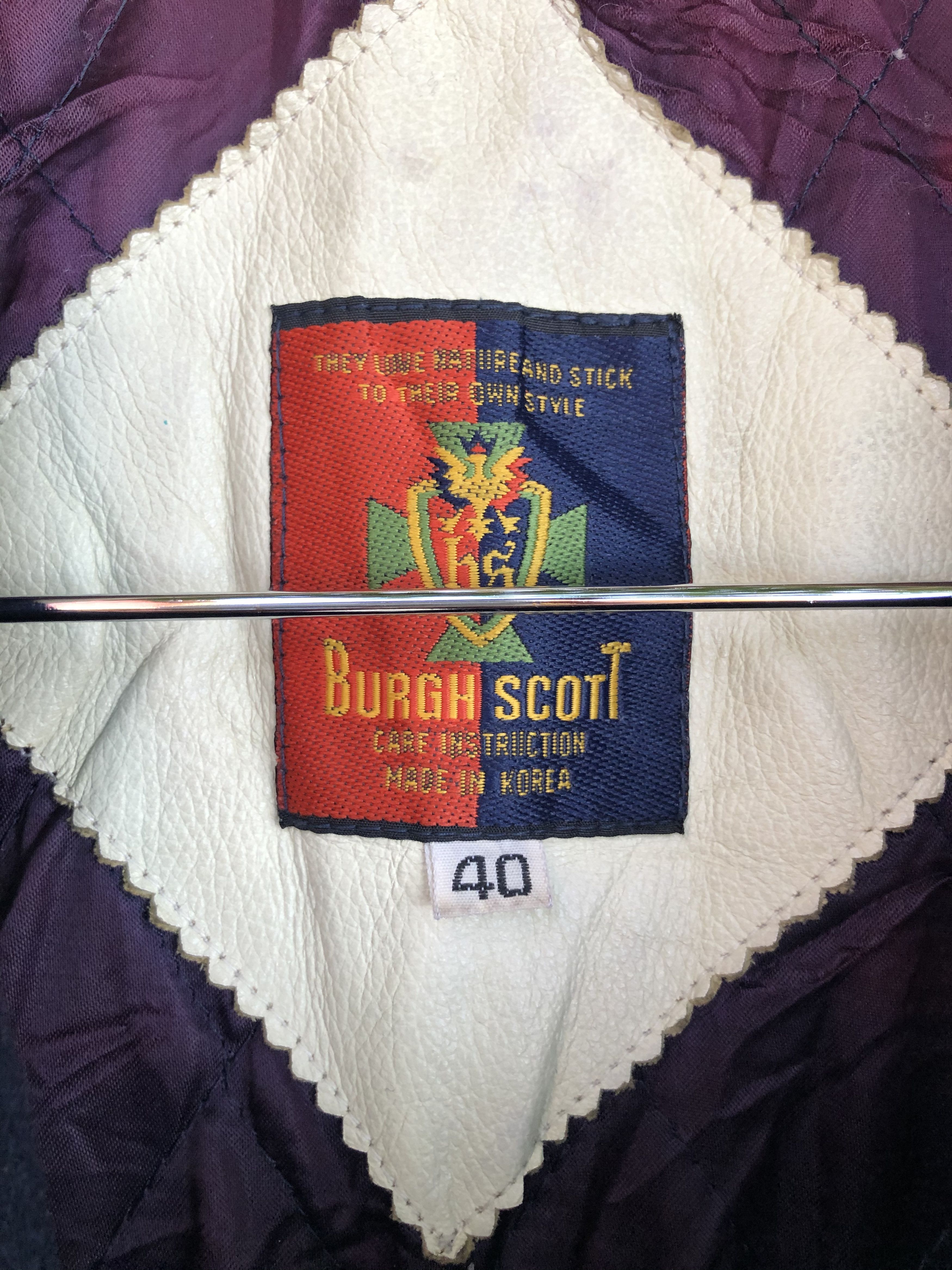 Japanese Brand VINTAGE 90’S BURGH SCOTT WORLD SERIES WOOL/LEATHER VARSITY Size US XL / EU 56 / 4 - 7 Thumbnail