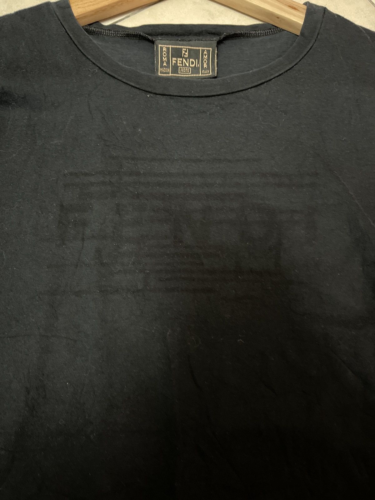 Fendi 🔥HOT🔥FENDI JEANS ROMA ALL BLACK T-SHIRT VERY RARE Size US M / EU 48-50 / 2 - 4 Thumbnail