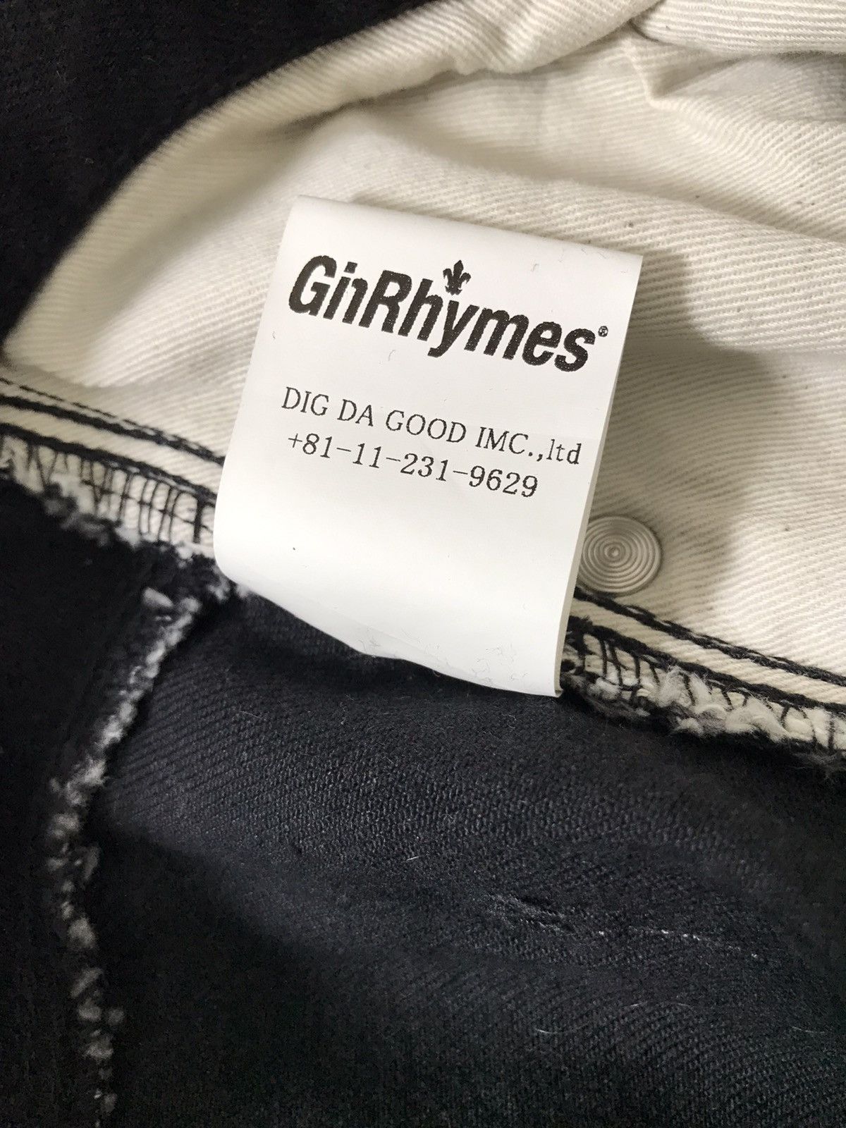 Japanese Brand GINRHYMES Paint Splash Destroyed Black Skinny Denim Jeans Size US 33 - 18 Thumbnail