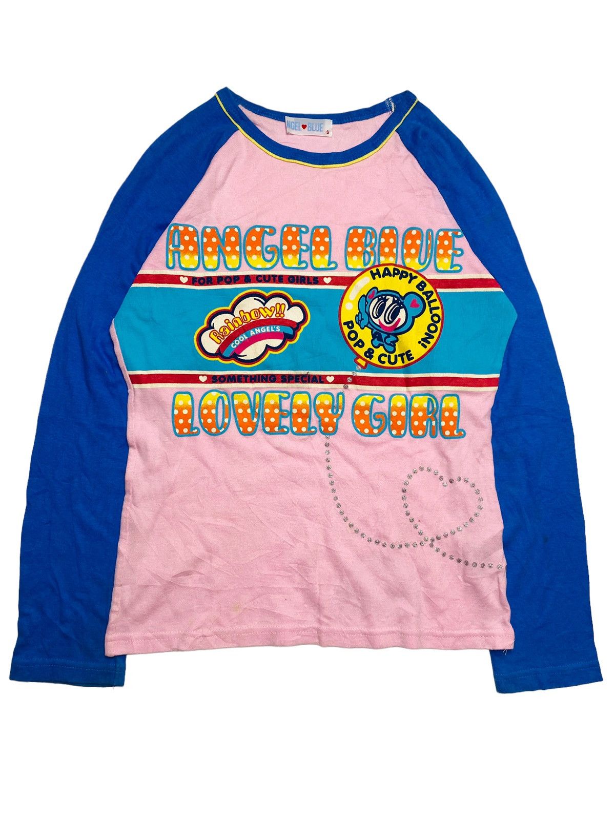 Hysteric Glamour 1990s Angel Blue - Printed Mascots Lovely Girl Raglan Size S / US 4 / IT 40 - 1 Thumbnail