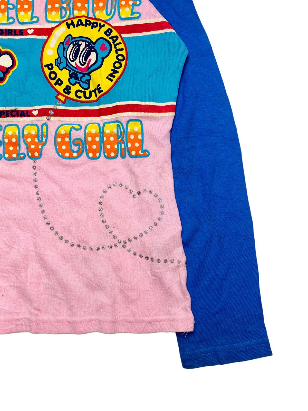 Hysteric Glamour 1990s Angel Blue - Printed Mascots Lovely Girl Raglan Size S / US 4 / IT 40 - 3 Thumbnail