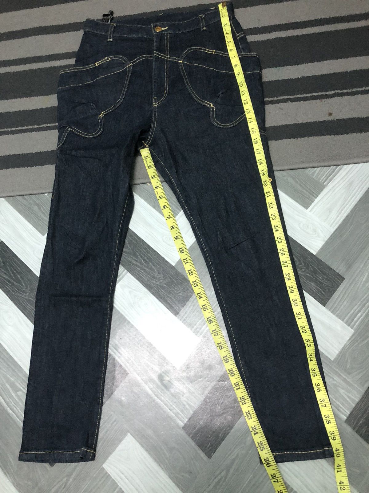 Issey Miyake × Japanese Brand × mercibeaucoup VINTAGE MERCIBEUCOUP ISSEY MIYAKE HIGH RISE INDIGO DYE DENIM Size US 30 / EU 46 - 13 Thumbnail