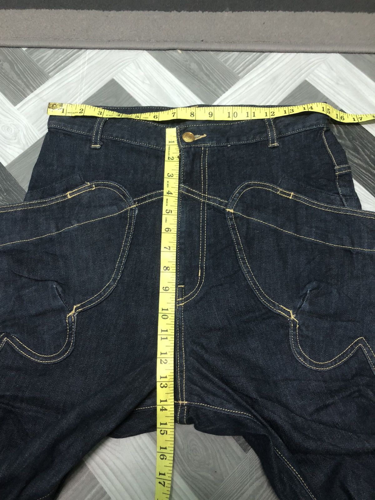 Issey Miyake × Japanese Brand × mercibeaucoup VINTAGE MERCIBEUCOUP ISSEY MIYAKE HIGH RISE INDIGO DYE DENIM Size US 30 / EU 46 - 12 Thumbnail