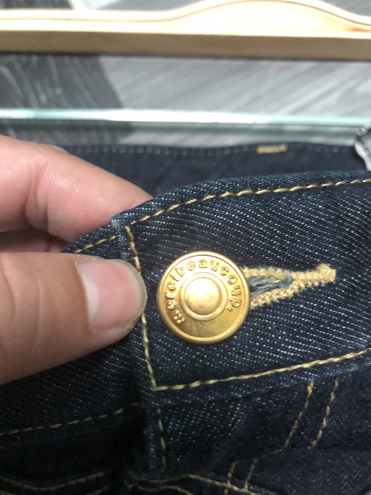 Issey Miyake × Japanese Brand × mercibeaucoup VINTAGE MERCIBEUCOUP ISSEY MIYAKE HIGH RISE INDIGO DYE DENIM Size US 30 / EU 46 - 9 Thumbnail