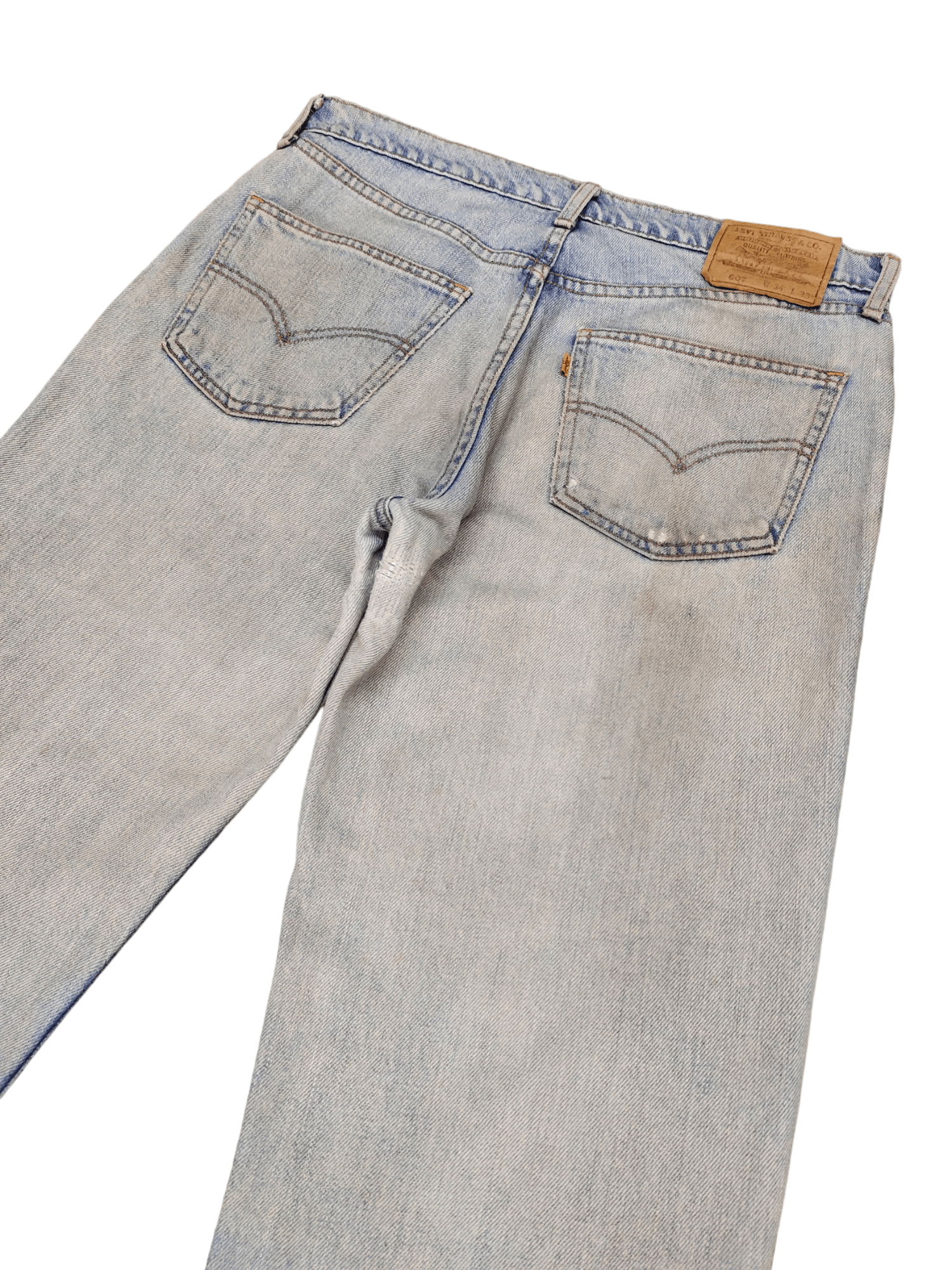 Levi's Vintage Levis 607 Orange Tag Light Wash Dirty Denim Jeans Size US 34 / EU 50 - 7 Thumbnail
