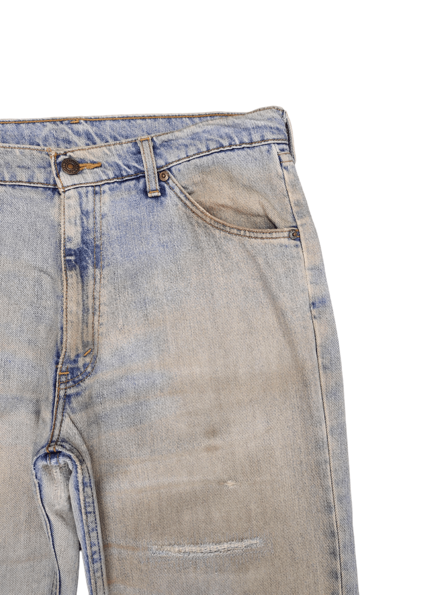 Levi's Vintage Levis 607 Orange Tag Light Wash Dirty Denim Jeans Size US 34 / EU 50 - 3 Thumbnail