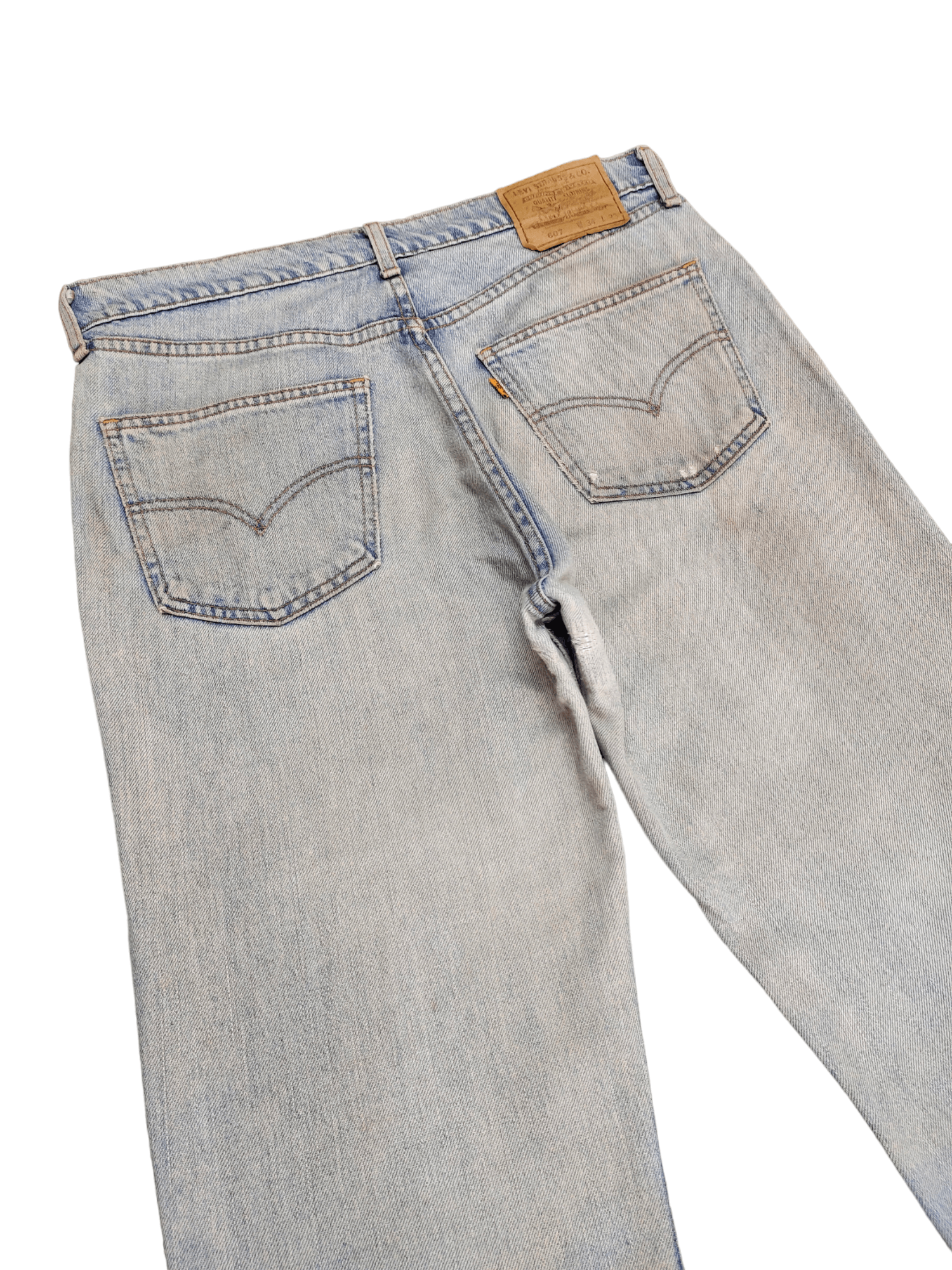 Levi's Vintage Levis 607 Orange Tag Light Wash Dirty Denim Jeans Size US 34 / EU 50 - 8 Thumbnail