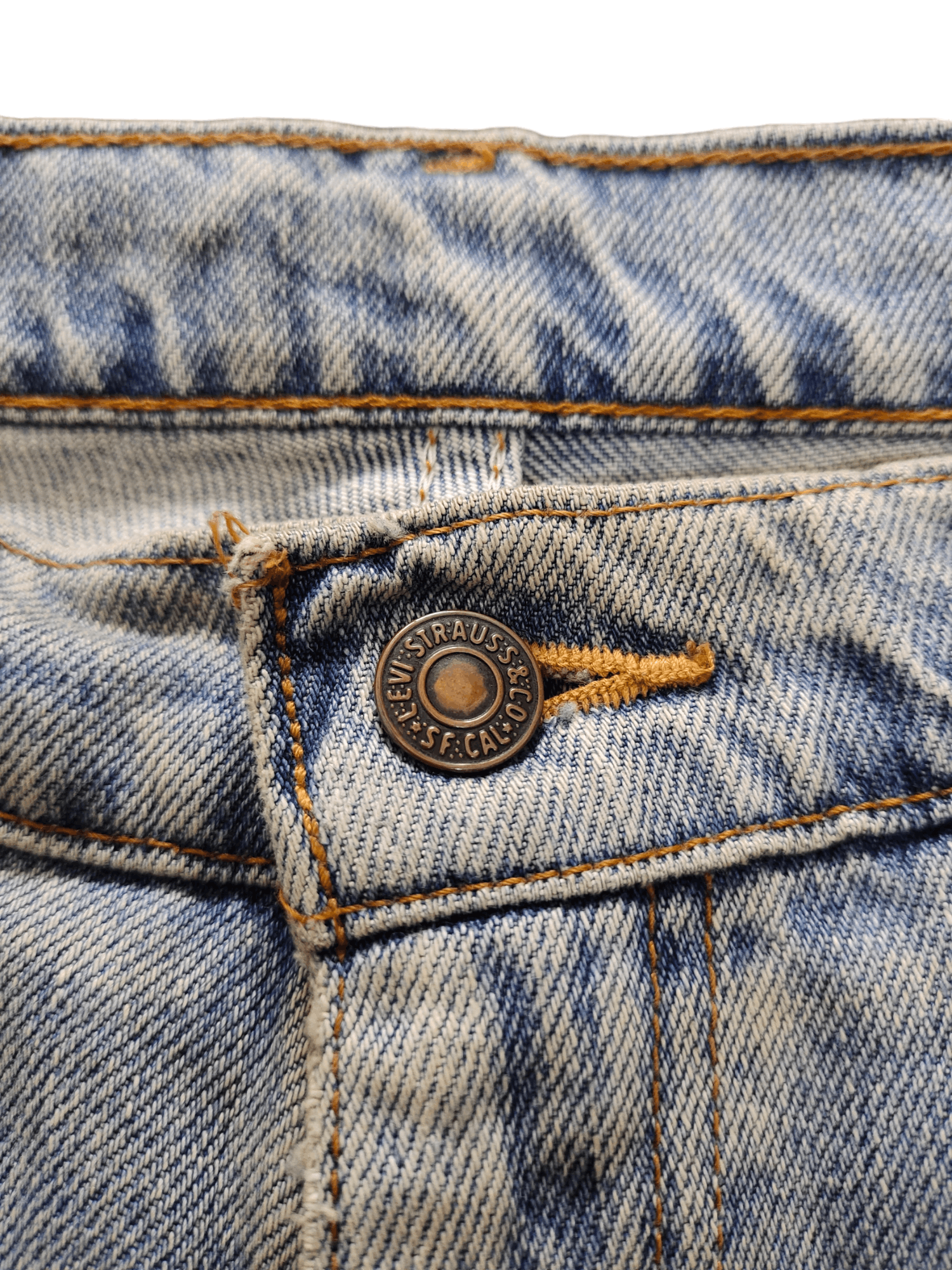 Levi's Vintage Levis 607 Orange Tag Light Wash Dirty Denim Jeans Size US 34 / EU 50 - 15 Thumbnail