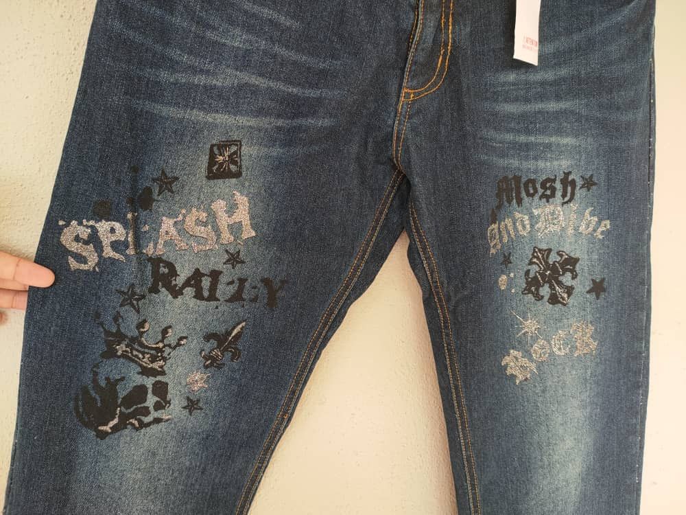 Japanese Brand Unbrand Printed Denim Size US 31 - 2 Thumbnail