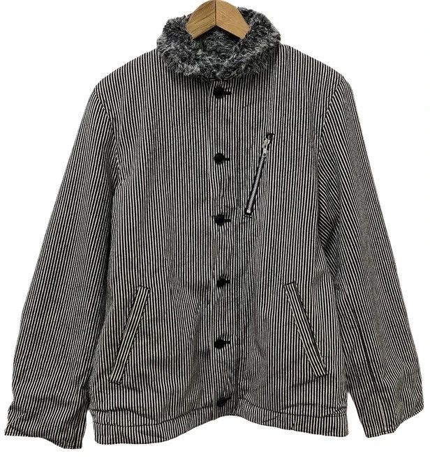 Takeo Kikuchi 🔥GRAIL🇯🇵 TAKEO KIKUCHI FUR LINING HICKORY STRIPES JACKET Size US M / EU 48-50 / 2 - 1 Thumbnail