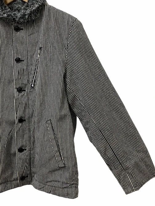 Takeo Kikuchi 🔥GRAIL🇯🇵 TAKEO KIKUCHI FUR LINING HICKORY STRIPES JACKET Size US M / EU 48-50 / 2 - 8 Thumbnail