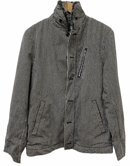 Takeo Kikuchi 🔥GRAIL🇯🇵 TAKEO KIKUCHI FUR LINING HICKORY STRIPES JACKET Size US M / EU 48-50 / 2 - 5 Thumbnail