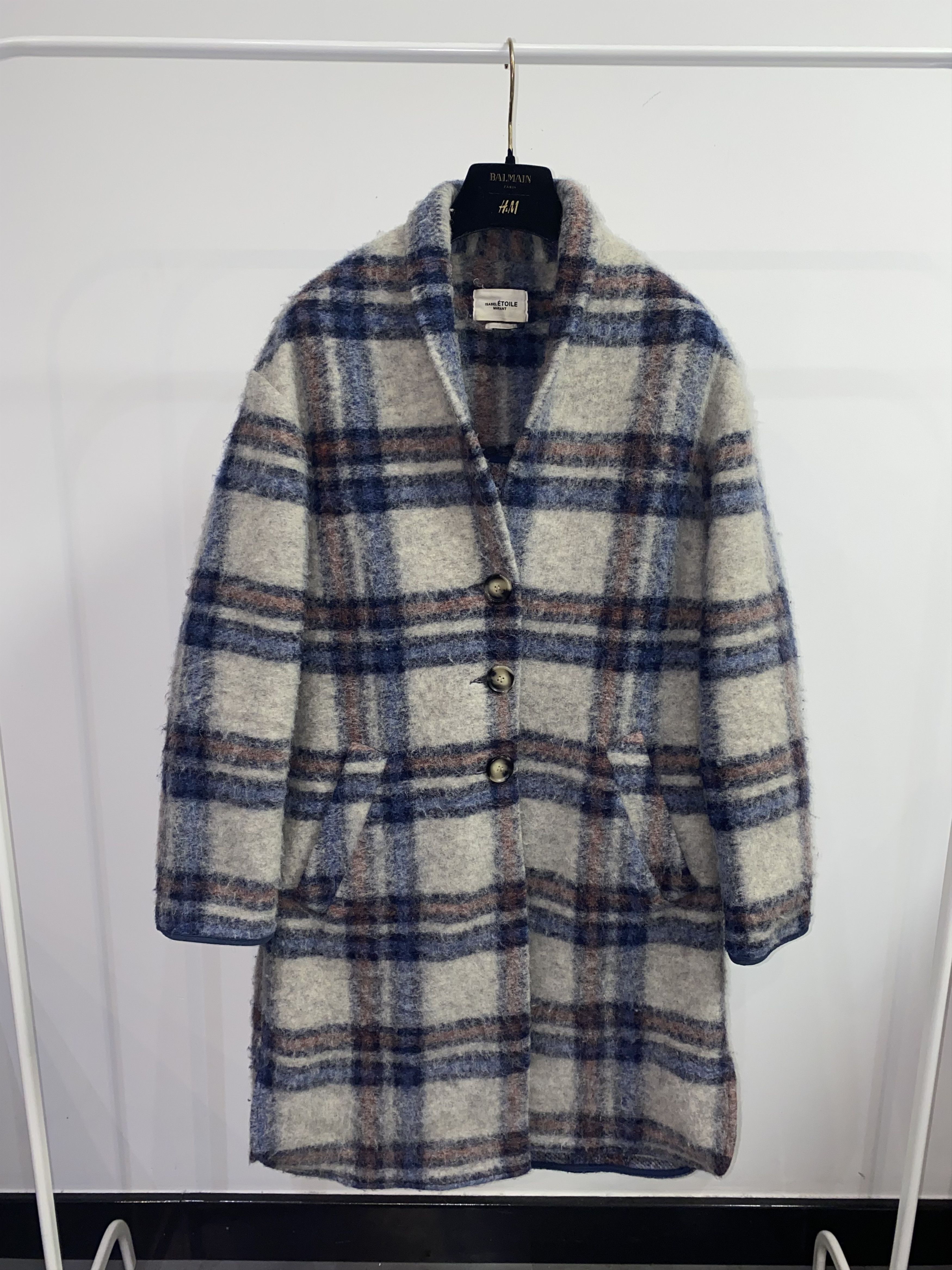 Isabel Marant Isabel Marant Étoile Wool Checkered Plaid Light Coat Size US M / EU 48-50 / 2 - 5 Thumbnail