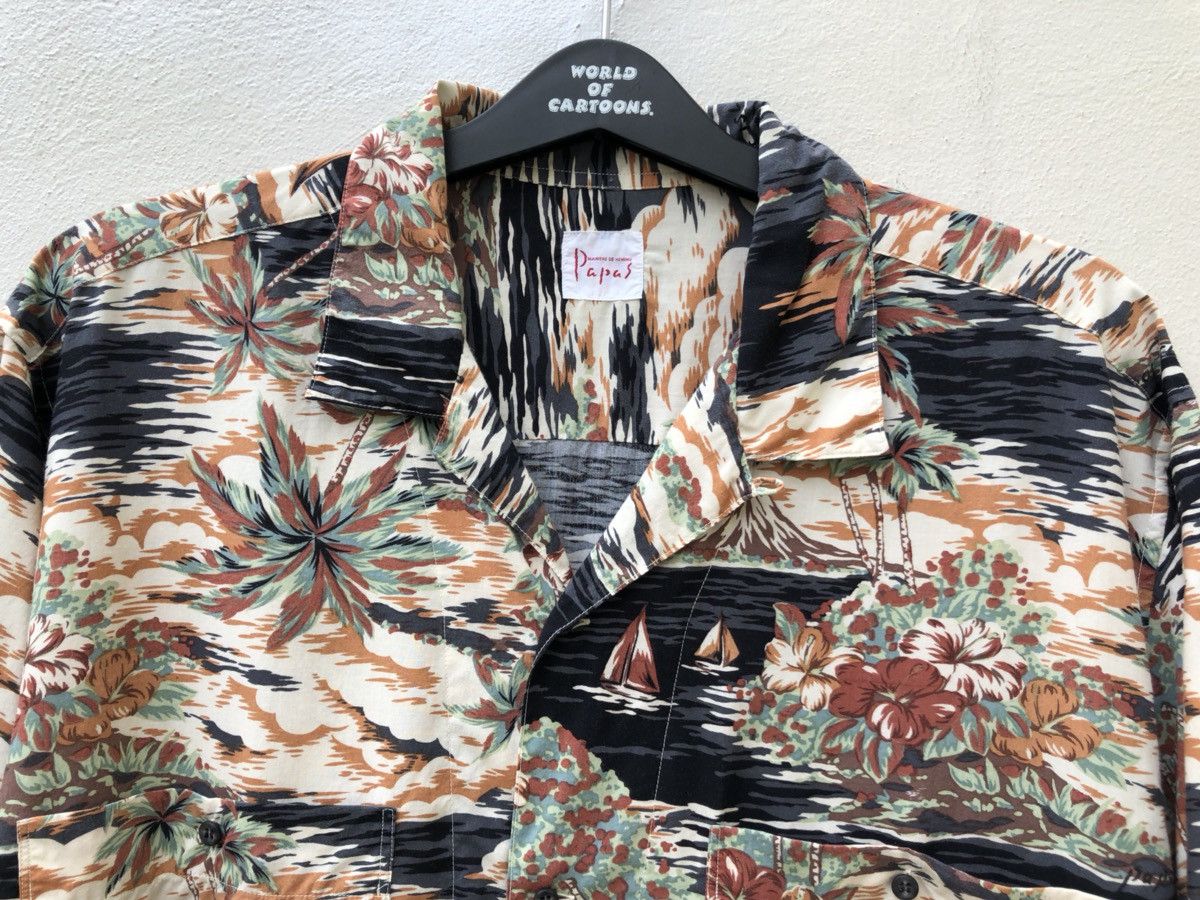 Other Japan Brand Papas Double Pocket Rayon Baggy Hawaiian Shirt Size US L / EU 52-54 / 3 - 6 Thumbnail