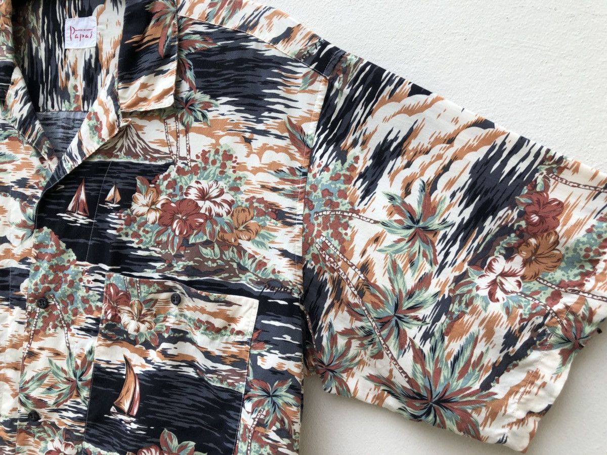 Other Japan Brand Papas Double Pocket Rayon Baggy Hawaiian Shirt Size US L / EU 52-54 / 3 - 8 Thumbnail