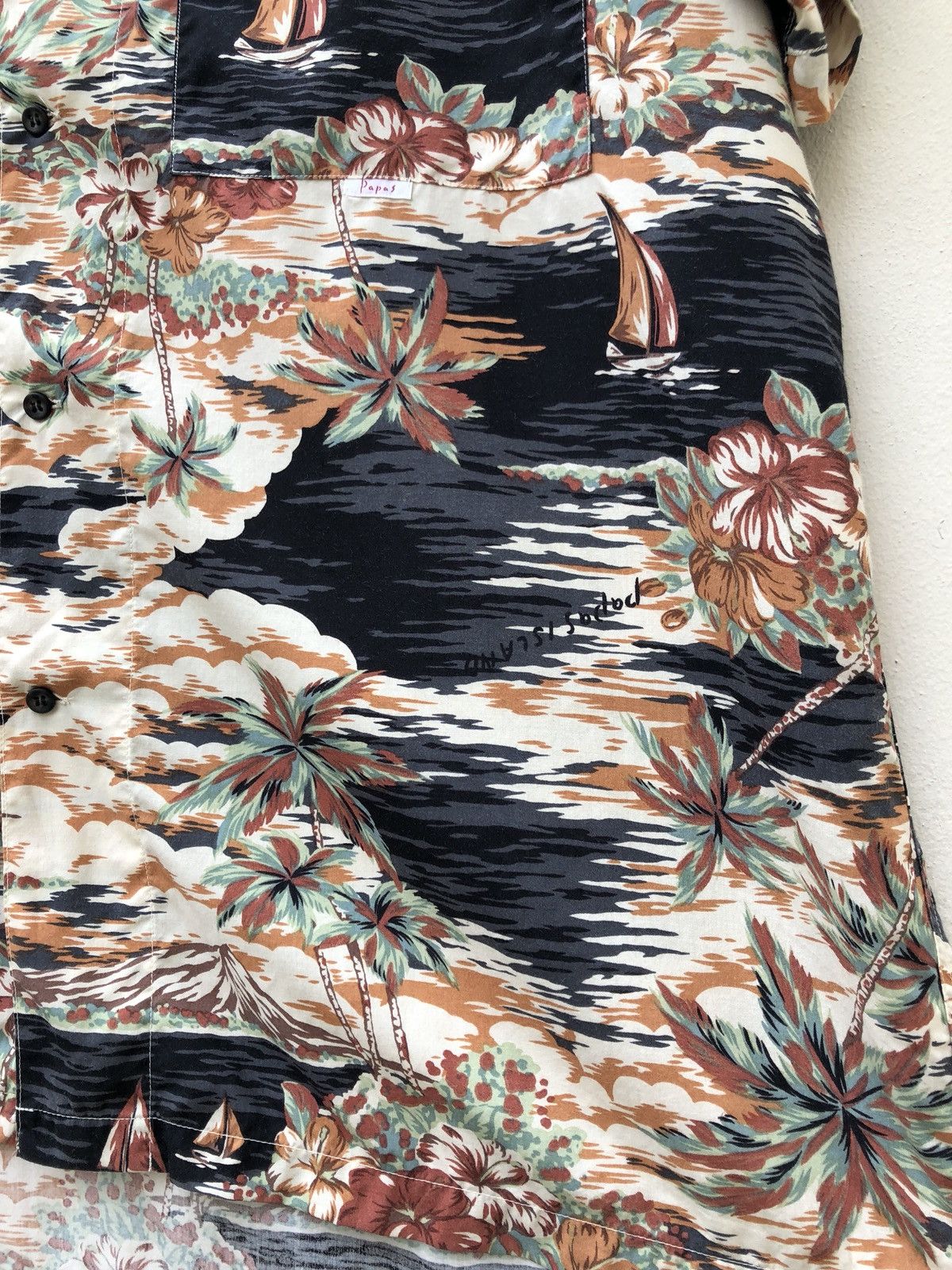 Other Japan Brand Papas Double Pocket Rayon Baggy Hawaiian Shirt Size US L / EU 52-54 / 3 - 10 Thumbnail