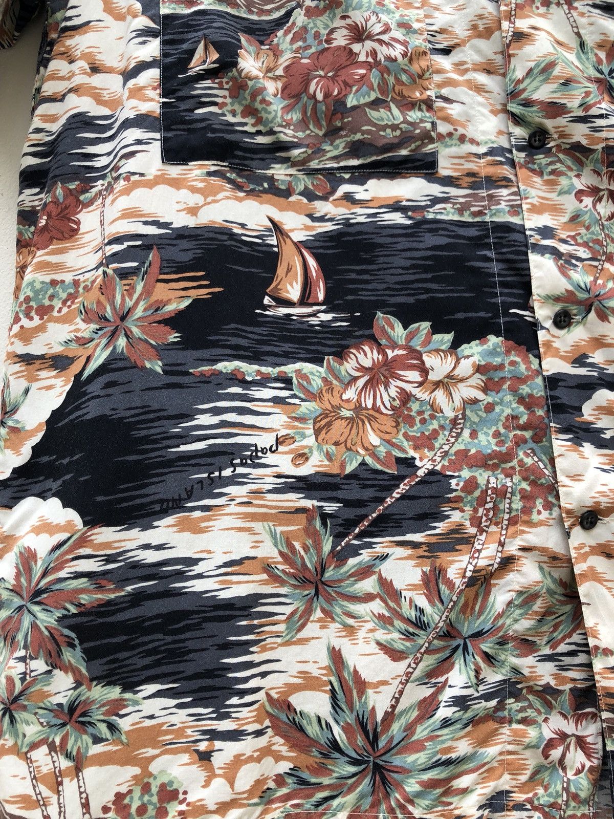 Other Japan Brand Papas Double Pocket Rayon Baggy Hawaiian Shirt Size US L / EU 52-54 / 3 - 11 Thumbnail