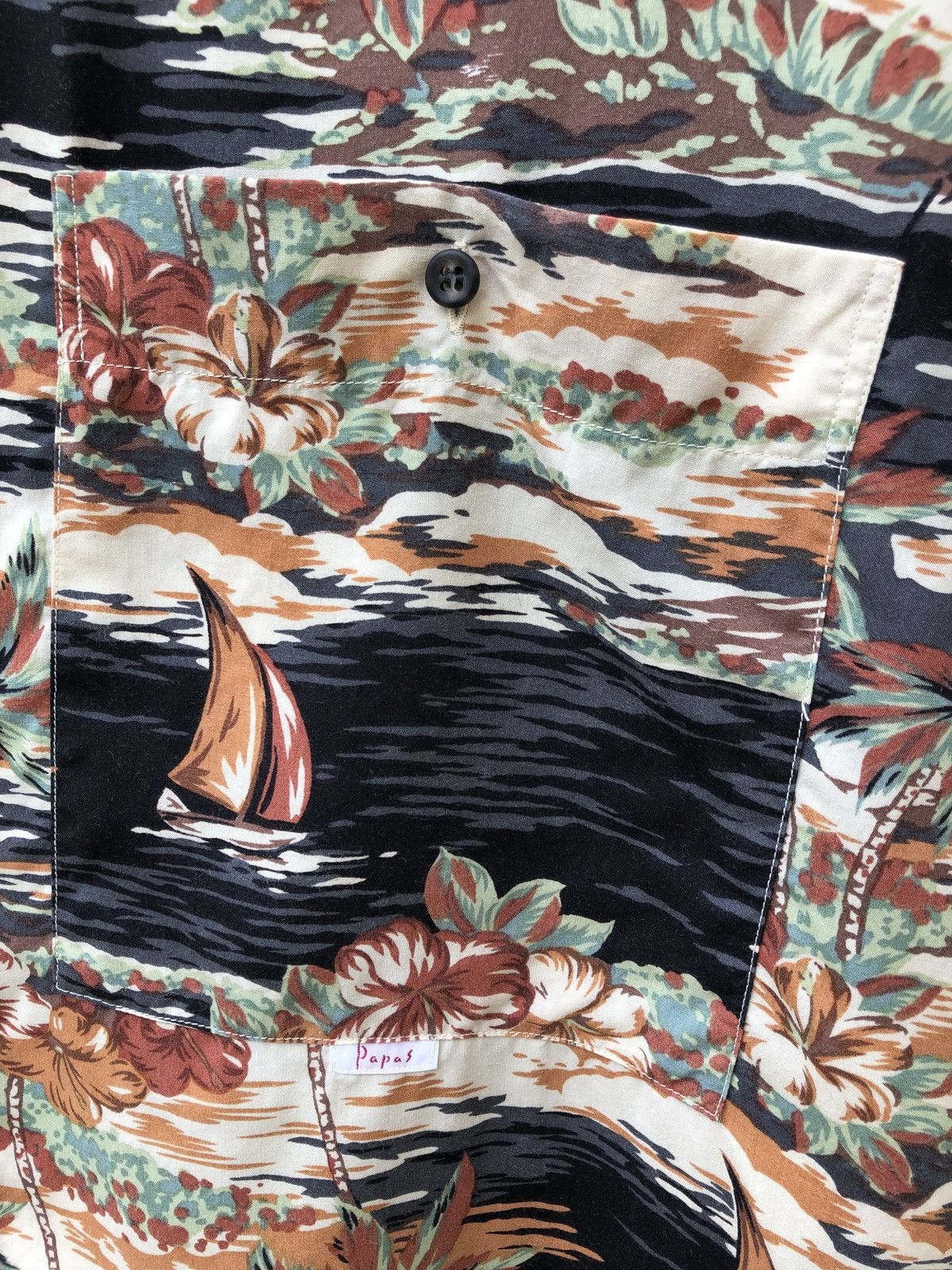 Other Japan Brand Papas Double Pocket Rayon Baggy Hawaiian Shirt Size US L / EU 52-54 / 3 - 7 Thumbnail