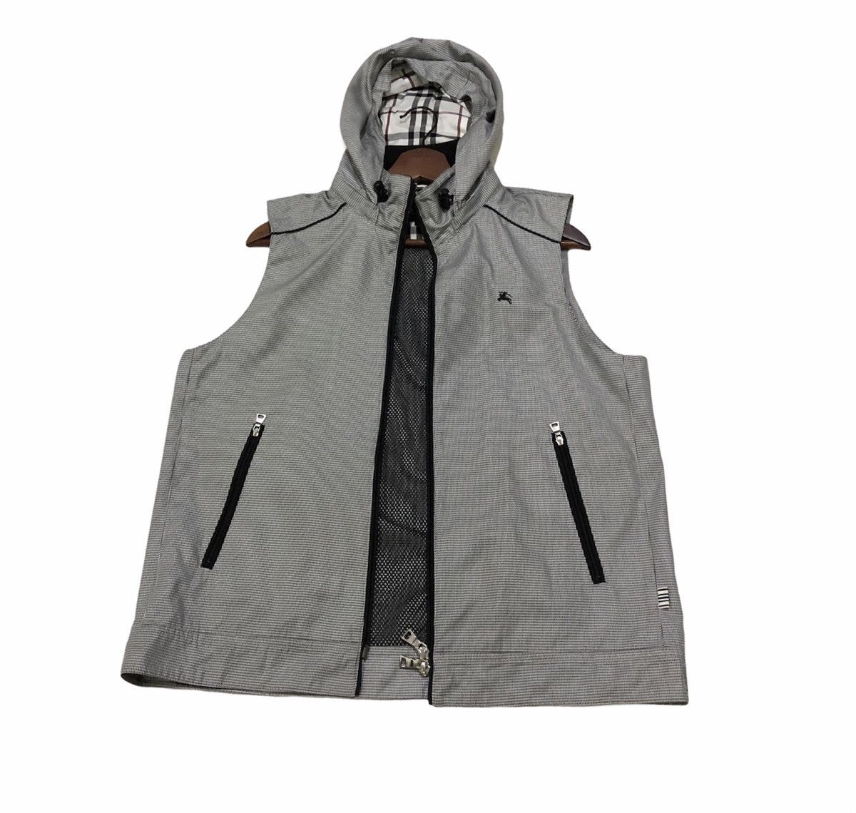Burberry Burberry Houndstooth Vest Jacket With Hoodie Size US M / EU 48-50 / 2 - 2 Thumbnail