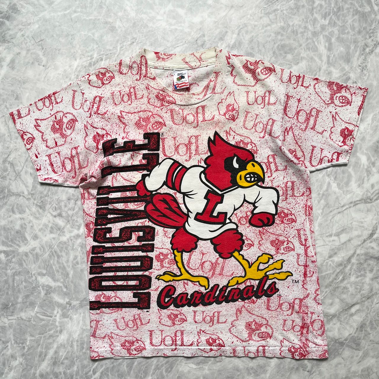 Vintage Louisville Cardinals Vintage 80s AOP Basketball Sweatshirt