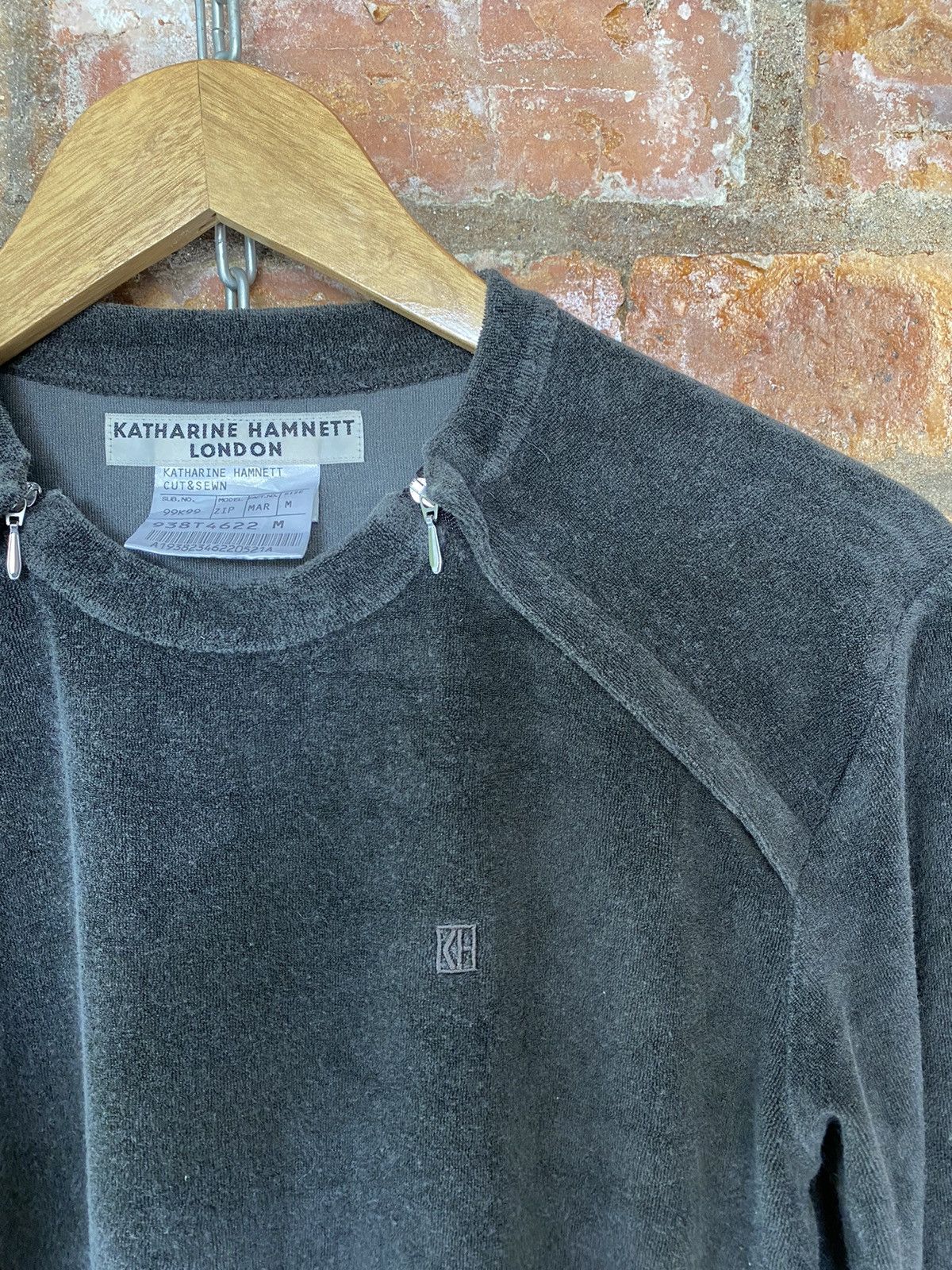 Katharine Hamnett London Vtg Dual Zipper velvet sweater Size US M / EU 48-50 / 2 - 6 Thumbnail