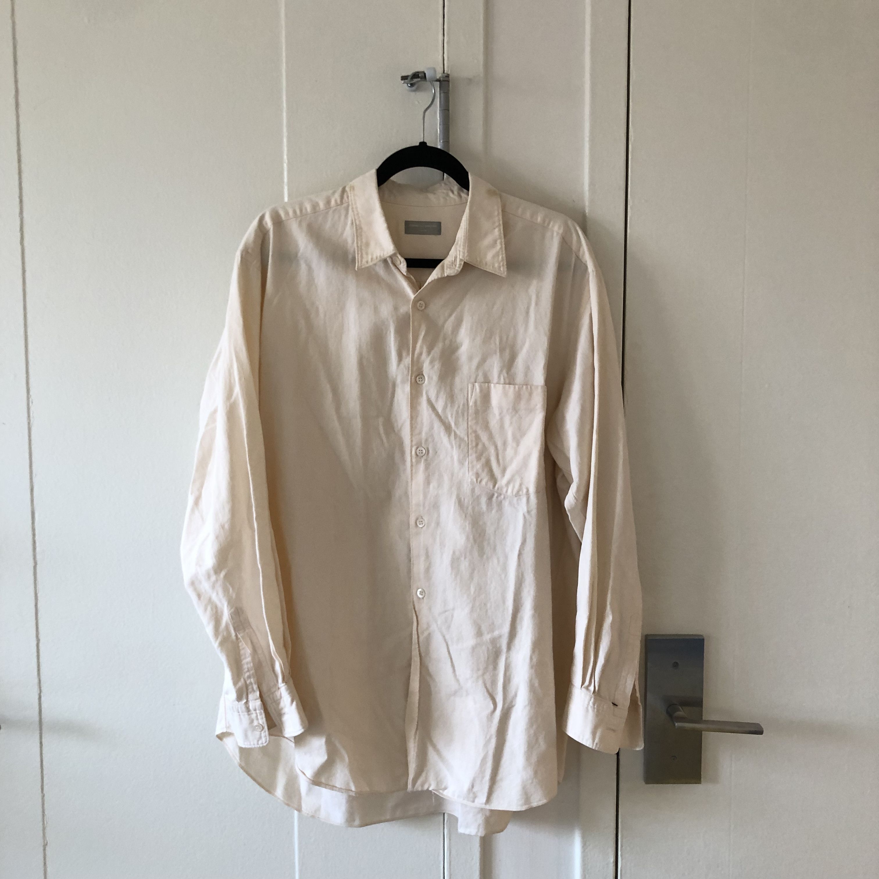 image of Vintage Comme Des Garcons Homme Button Up in Cream, Men's (Size XL)