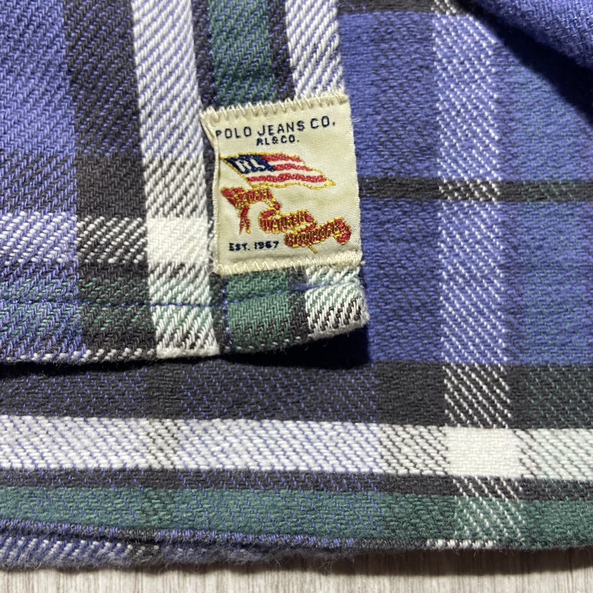 Flannel × Lauren Ralph Lauren × Polo Ralph Lauren Vintage Polo Jeans Ralph Lauren Heavy Cotton Check Shirt Size US XL / EU 56 / 4 - 10 Thumbnail