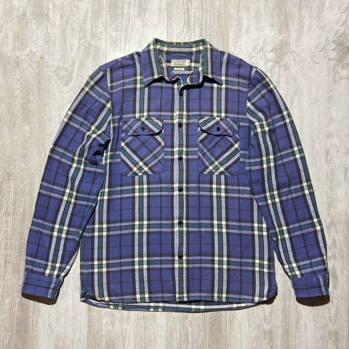 Flannel × Lauren Ralph Lauren × Polo Ralph Lauren Vintage Polo Jeans Ralph Lauren Heavy Cotton Check Shirt Size US XL / EU 56 / 4 - 1 Thumbnail