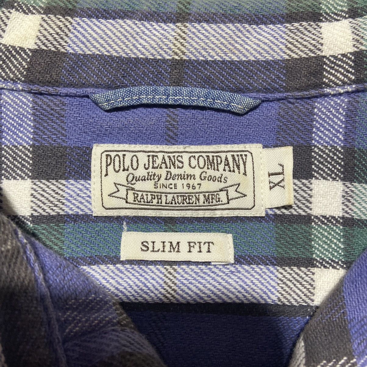 Flannel × Lauren Ralph Lauren × Polo Ralph Lauren Vintage Polo Jeans Ralph Lauren Heavy Cotton Check Shirt Size US XL / EU 56 / 4 - 6 Thumbnail