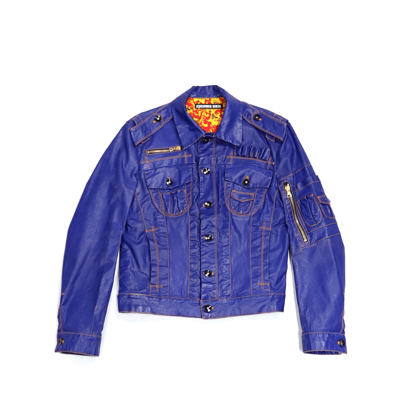 Denis Simachev Limited Waxed Biker Jacket Size US L / EU 52-54 / 3 - 1 Thumbnail
