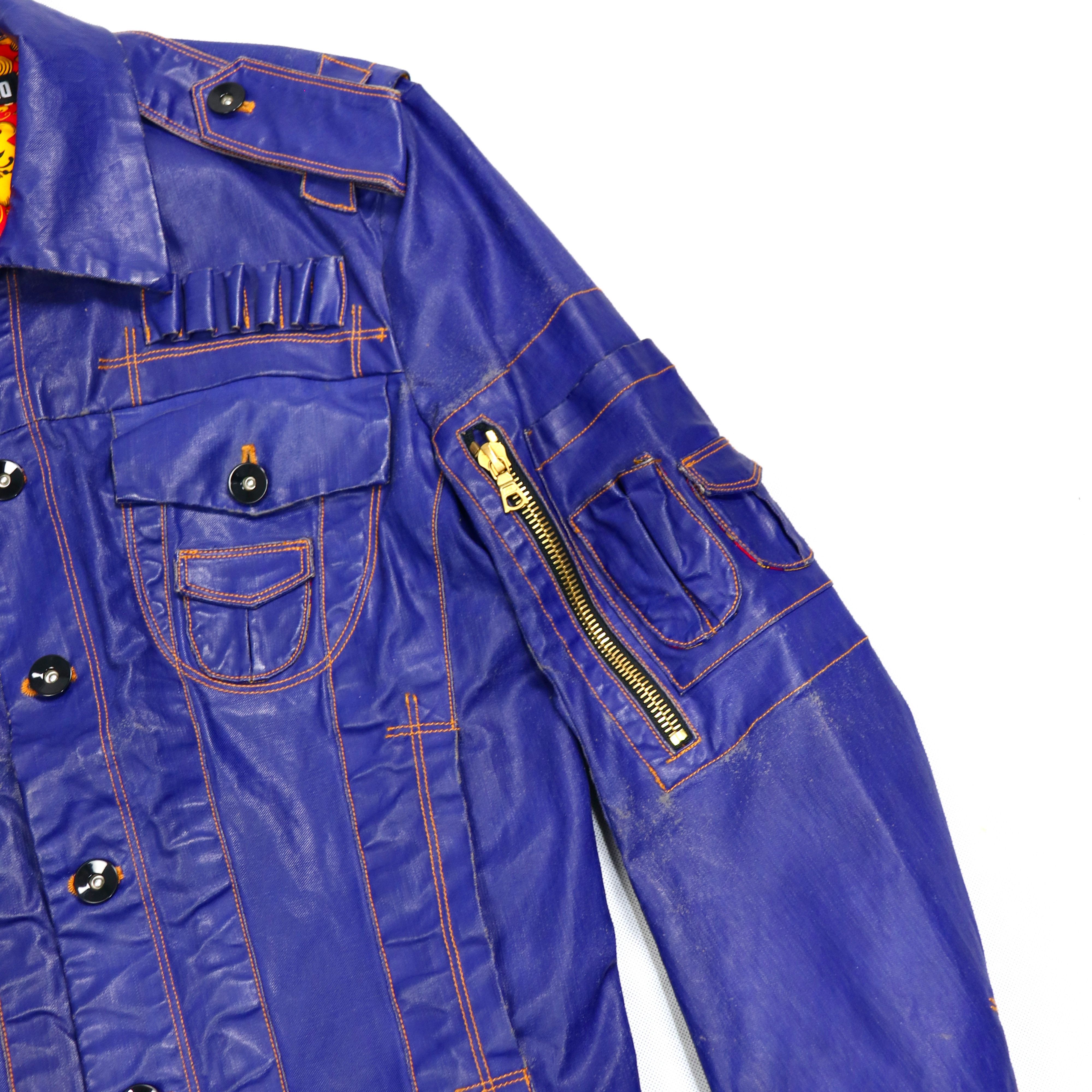 Denis Simachev Limited Waxed Biker Jacket Size US L / EU 52-54 / 3 - 3 Thumbnail