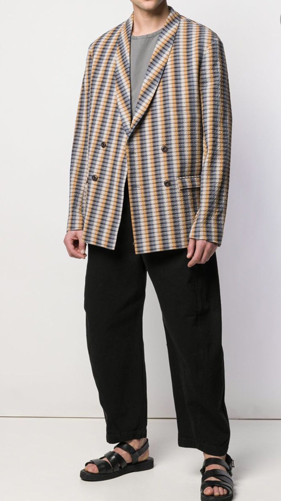 image of Lemaire Seersucker Blazer. M. $1150, Men's (Size Medium)