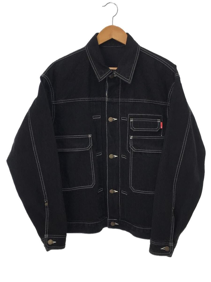 image of Undercover Ss21 Contrast Stitch Boxy Denim Jacket in Black, Men's (Size Small)