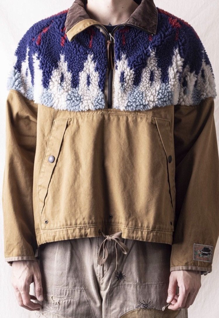 Kapital × Kapital Kountry KAPITAL Chino x Boa Fleece Nordic Anorak Size US XL / EU 56 / 4 - 11 Thumbnail